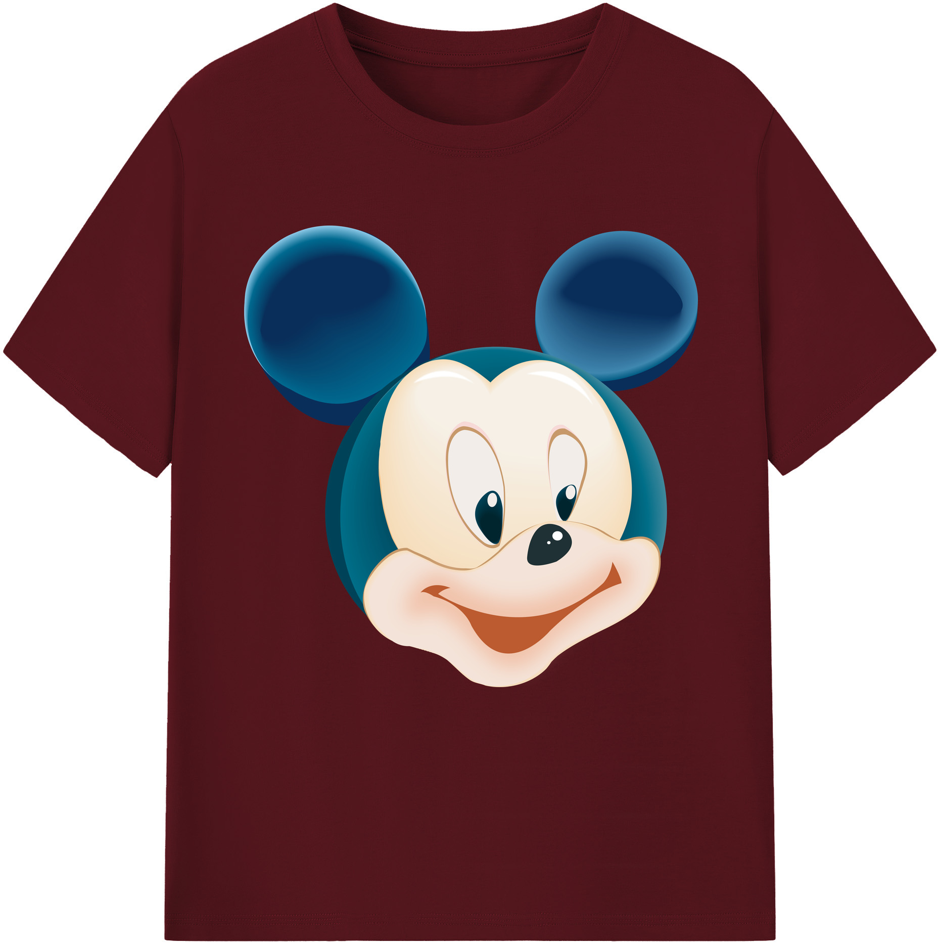 （画像用） ミッキーマウス Mickey Mouse 綿100％半袖Tシャツ（フロントプリント）